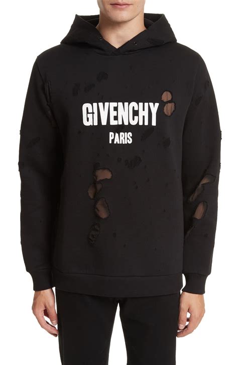 givenchy ripped hoodie replica|givenchy hoodie distressed.